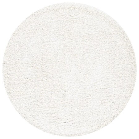 Safavieh 6 ft. 7 in. x 6 ft. 7 in. August Shag 200 Power Loomed Round Area Rug, Ivory AUG200C-7R